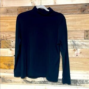 2/$30 Lands’ End Black Long Sleeve Mock Neck Soft And Stretchy Top